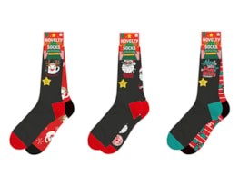 Wholesale Mens Novelty Christmas Cotton Rich Socks 2pk