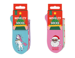 Wholesale Girls Printed Novelty Lurex Socks 5pk