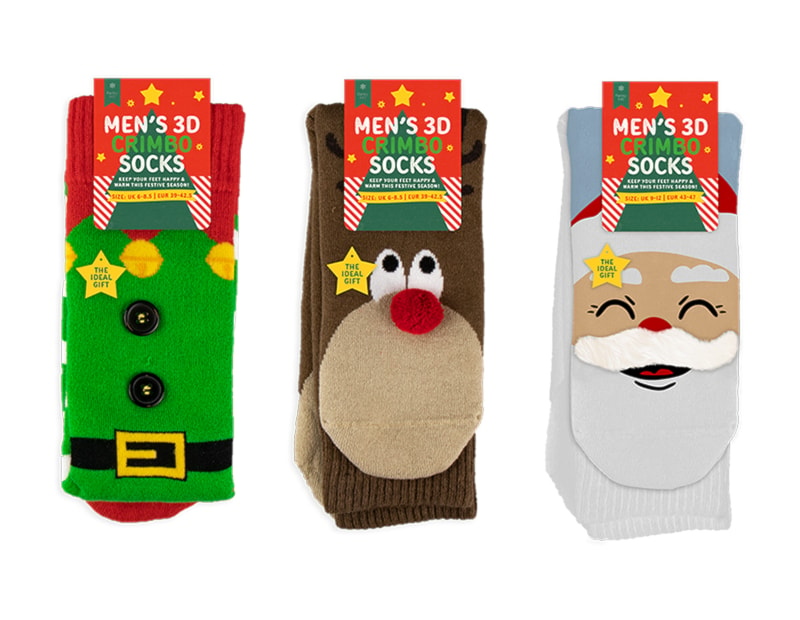 Wholesale Festive 3D Character Men's Socks