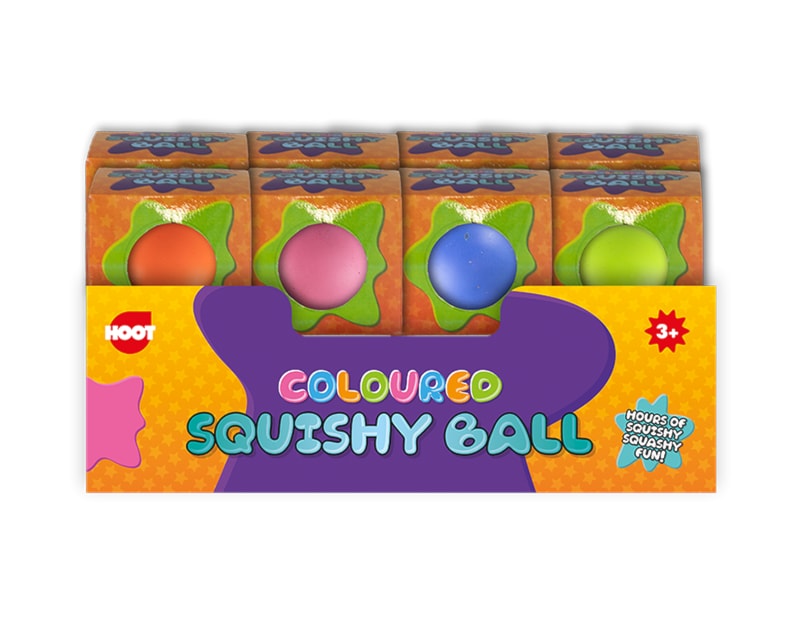 Wholesale Coloured Squishy Ball PDQ