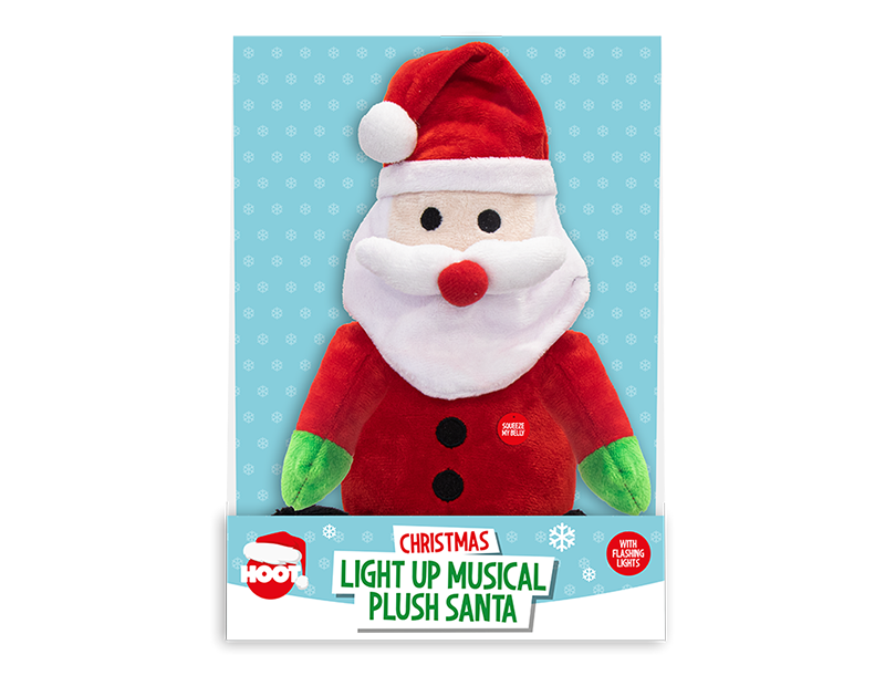 Wholesale Light Up Musical Plush Santa