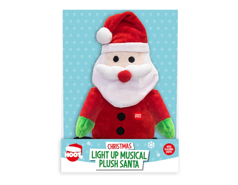 Wholesale Light Up Musical Plush Santa