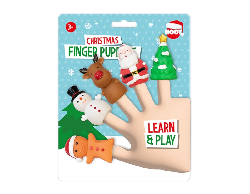 Wholesale Christmas Finger Puppets 5pk