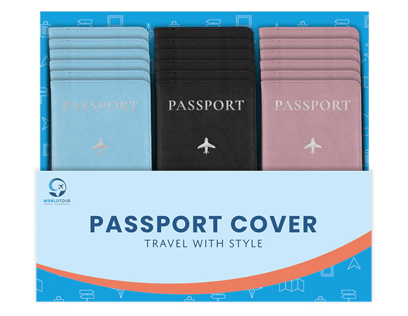 Wholesale Foil PU Leather Passport Cover PDQ