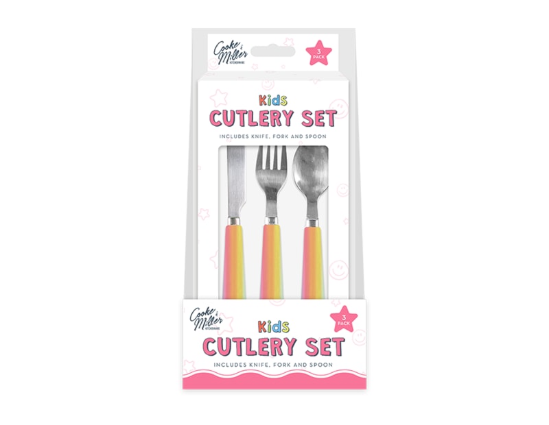 Wholesale Unicorn 3 Piece Cutlery Set PDQ