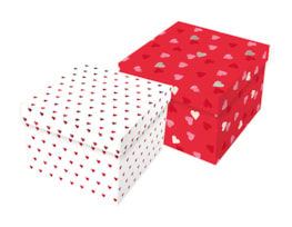 Wholesale Valentines Day square foiled gift box