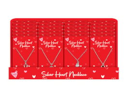 Wholesale Valentine's Day Silver Heart Necklaces PDQ