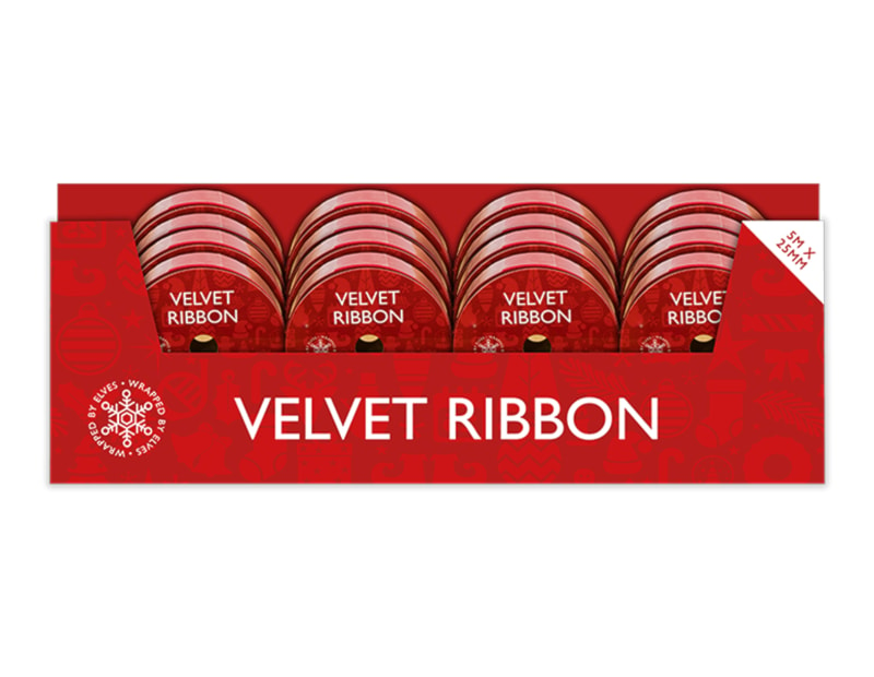 Wholesale Velvet Ribbon 5 x 25mm