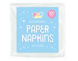 Wholesale white napkins 100pk