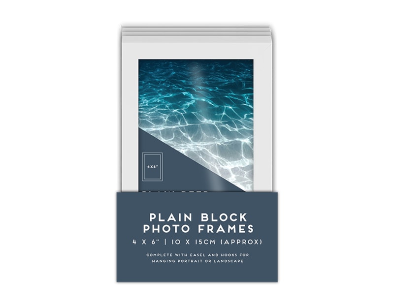 Wholesale White Photo Frame 4 X 6" 1pk PDQ