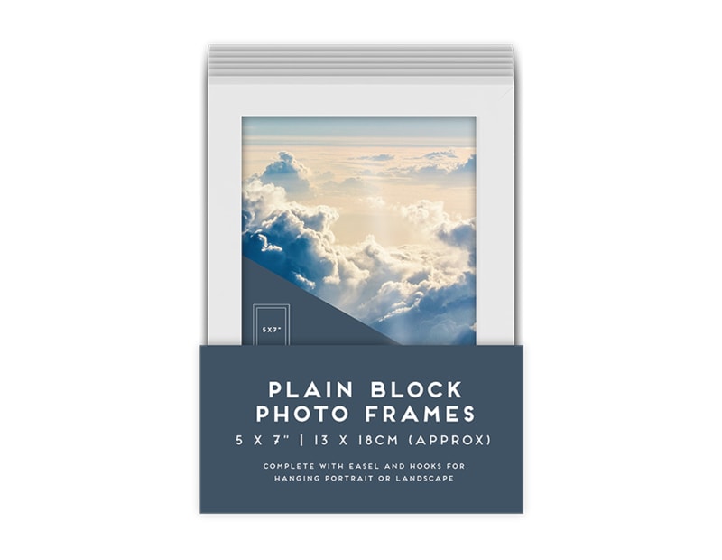 Wholesale White Photo Frame 5 x 7" 1pk PDQ