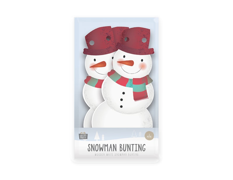 Wholesale Wooden Snowman Bunting