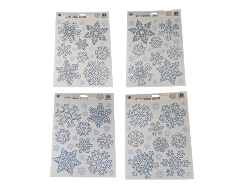 Wholesale Glitter Snowflake Window Stickers