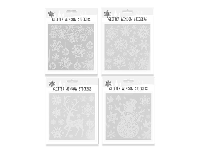 Wholesale Glitter Christmas Window Stickers