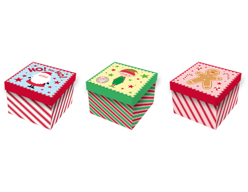 Wholesale Christmas Printed Square Gift Box | Bulk Buy Christmas Gift Boxes