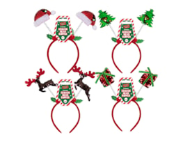 Wholesale Reversible Sequin Christmas Head Boppers