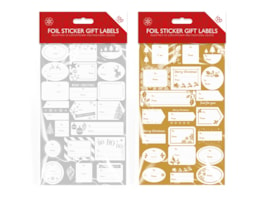 Foiled Christmas Gift Labels - 100 Pack