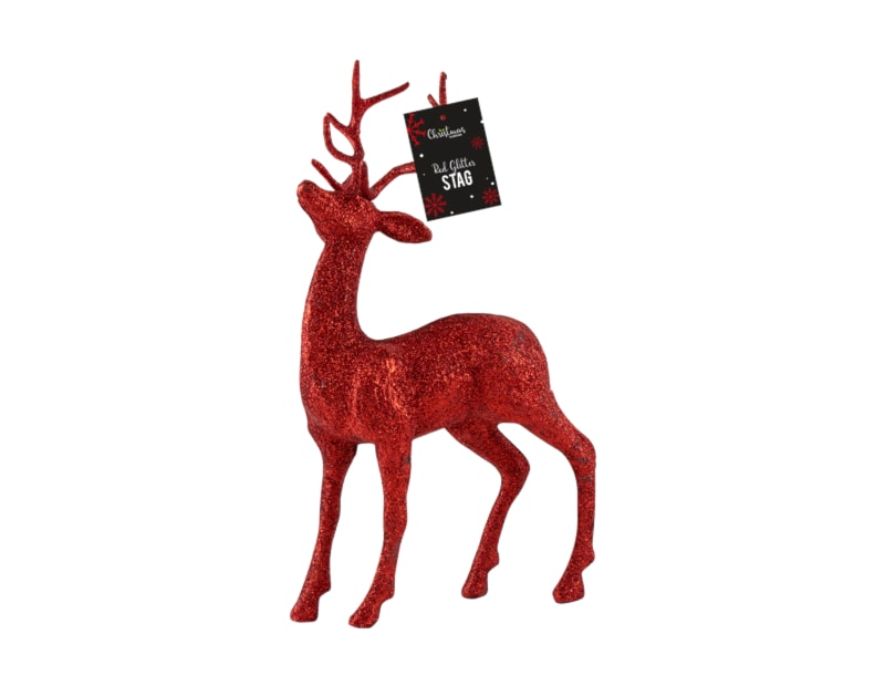 Wholesale Red Glittered Stags