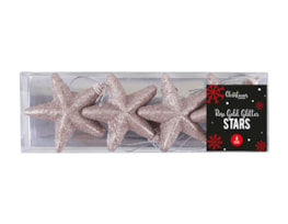 Wholesale Glittered Star Christmas Tree Decorations