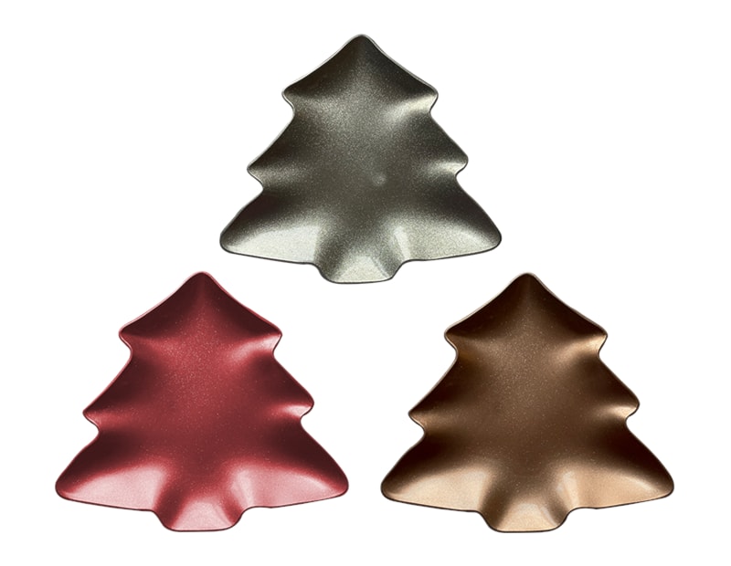 Wholesale Glitter Christmas Tree Plate