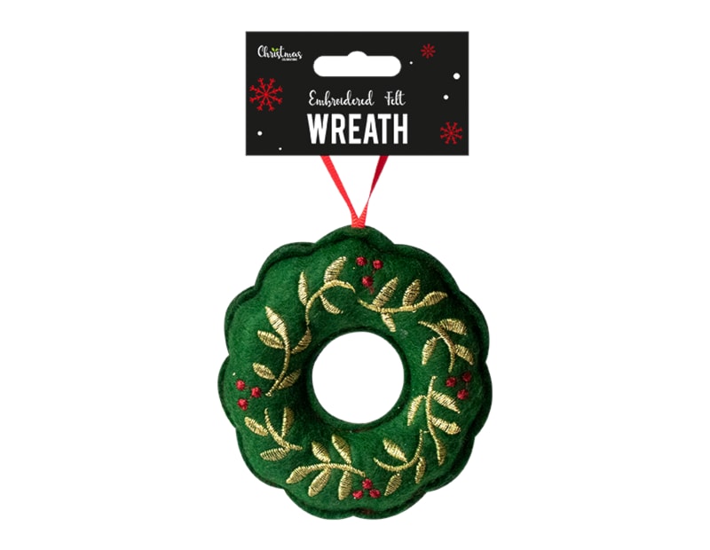 Wholesale Wreath Embroidered Felt Decoration