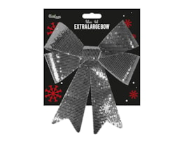 Wholesale Christmas Silver Extra Large Foil Bow