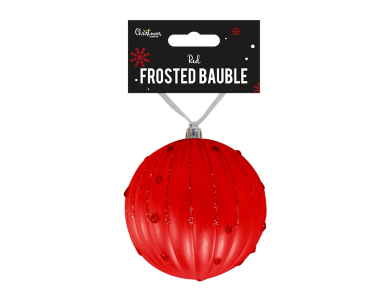 Wholesale Red Frosted Bauble