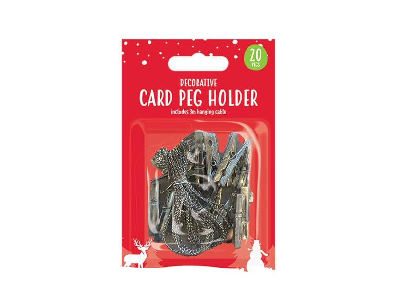 Wholesale 20 Peg Xmas Card Holder 3M