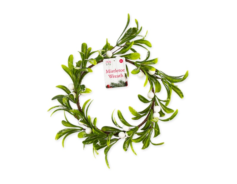 Wholesale Mistletoe Wreath 25cm