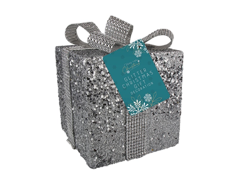 Wholesale Small Glitter Gift Box Decoration