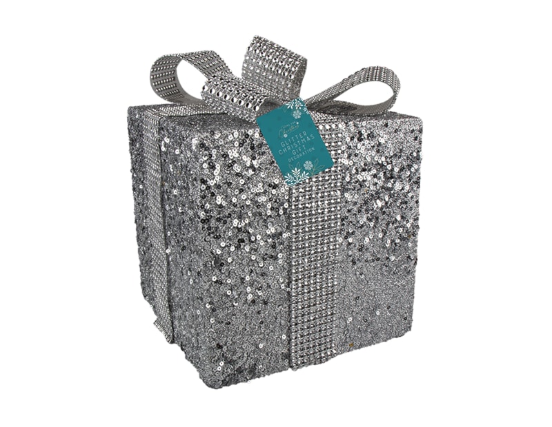 Wholesale Large Glitter Gift Box Decoration