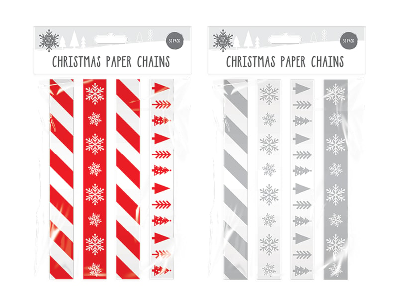 Wholesale Christmas paper chains 36pk