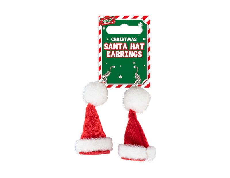 Wholesale Novelty Santa Hat Earrings