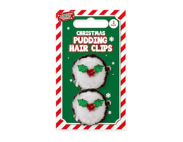 Wholesale Christmas Pudding Hair Clips