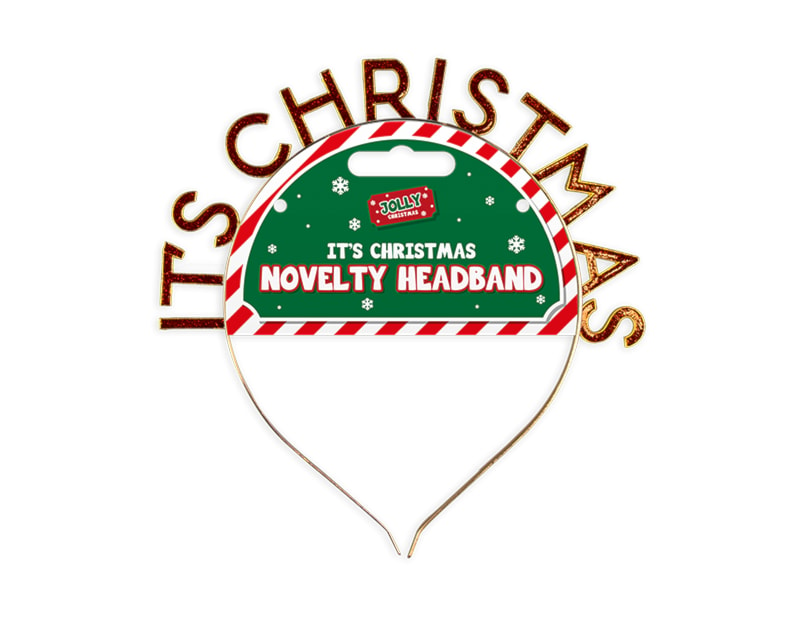 Wholesale Novelty It's Christmas Metal Headband