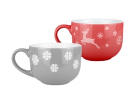 Wholesale Christmas Ceramic Soup Mug