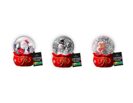 Wholesale LED Multicolour Resin Snow Globe 9cm | Bulk Buy Christmas Decorations