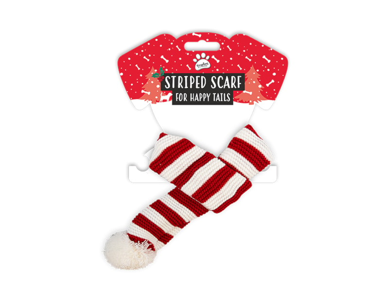 Wholesale Christmas Pet Stripe Scarf