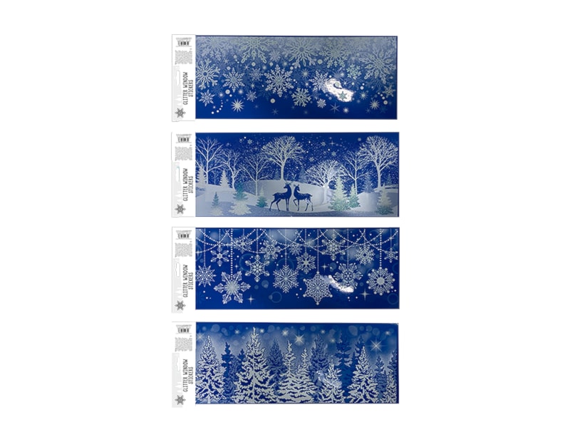 Wholesale Xmas Glitter Window Decoration Stickers