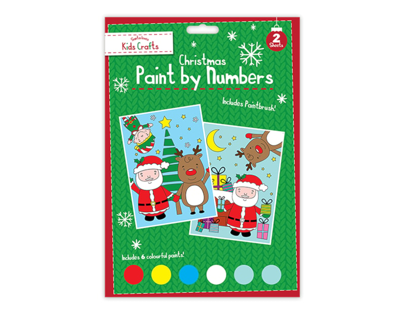 Wholesale Xmas Paint By Numbers 2 Pack