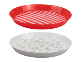 Wholesale Xmas Round Serving Tray