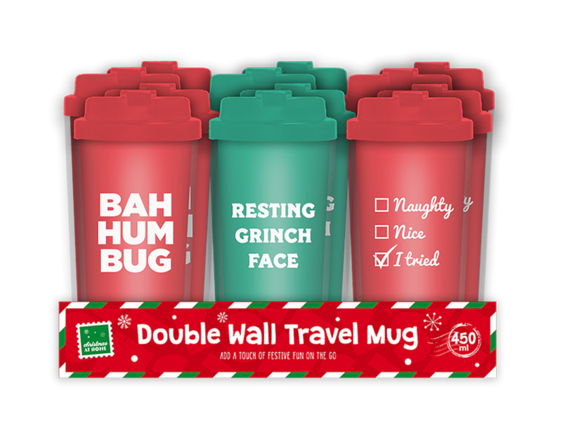 Wholesale Xmas Travel Cup | Bulk Buy Christmas Homeware