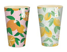 Summer Party Fruit Tall Printed Bamboo Tumbler