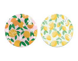 Summer Party Fruit Bamboo Printed Dinner Plate Dia 25cm