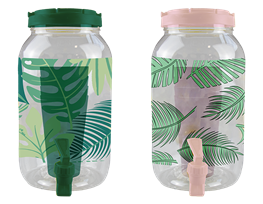 Summer Party Leaf Drinks Dispenser with Tumblers 3.6L