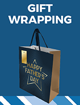 A wide range of wholesale Father's Day gift wrapping, including wrapping paper, cards and hampers.