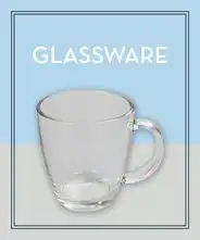 Glasses for all kind of drinks including latte glasses and glass coffee cups.