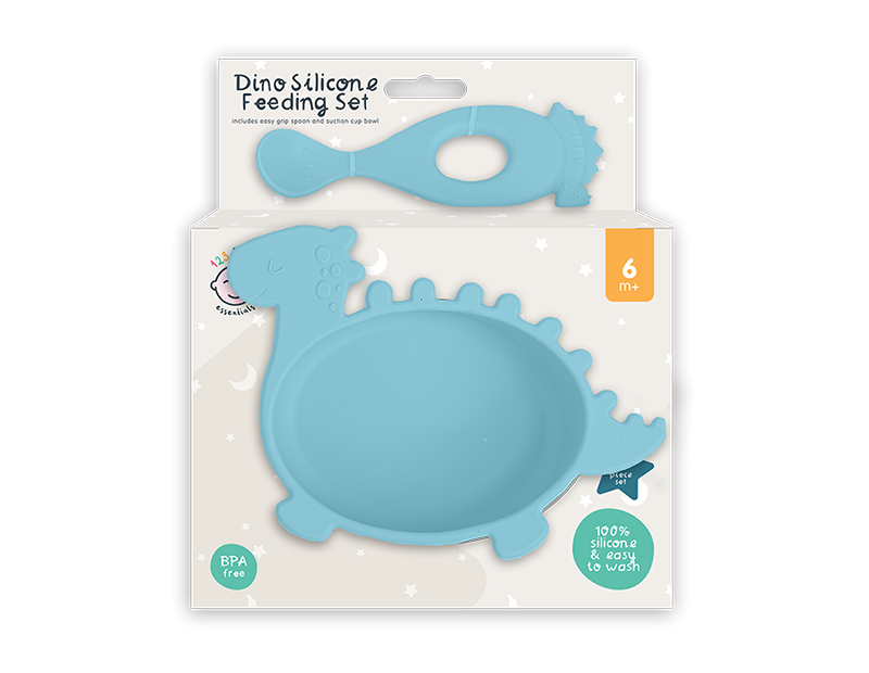 Wholesale Dino Silicone Feeding Set