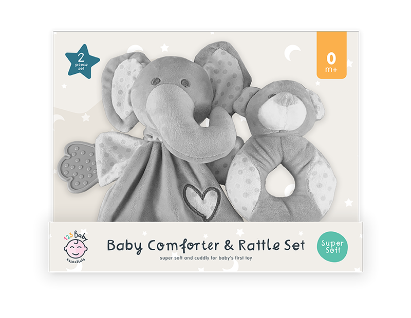 Wholesale Baby Comforter & Plush Rattler Set