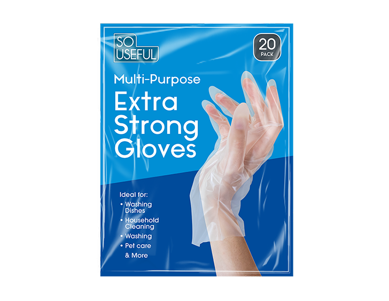 Wholesale Multi Purpose Extra Strong Gloves 20pk CDU